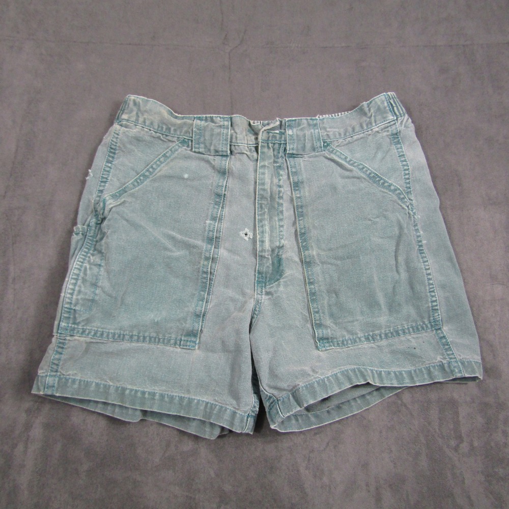 Hook & Tackle Fishing Shorts Mens 32 Blue Canvas Utility Pockets Outdoor